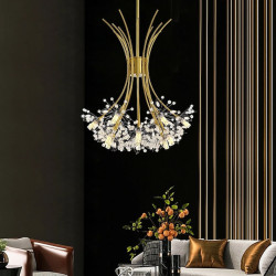 77cm moderne fyrværkeri lysekroner 19 lys krystal mælkebøtte lysekrone vedhæng lamper armaturer sputnik globus design kunstnerisk nordisk stil stue soveværelse restaurant blomster design
