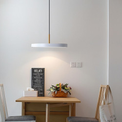 vedhængslampe LED enkelt design moderne / nordisk stil til stue / soveværelse / spisestue metal sort