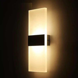 1-lys led væglampe rund rektangel indendørs væglampe akryl moderne moderne væglampe til soveværelse korridor trapper...
