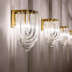 krystal væglampe indendørs k9 luksus væglampe 40cm kobber kunst kreativ væglampe til stue hotel gang, gylden