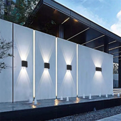 3-lys 17 cm led væglampe geometrisk design vandtætte udendørs væglampe moderne minimalistisk stil aluminium stue soveværelse...