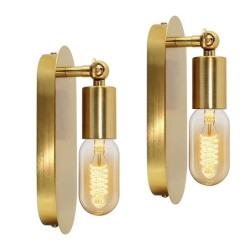 messing badeværelses væglampe e27 retro vægbelysning indvendig belysning vintage guld vægbelysning 2 styk roterende væglampe...