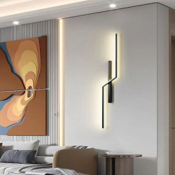 led indendørs væglampe liner desin 60-120cm/23.4-46.8in kurve indendørs moderne enkel led væglampe silikone væglampe er...