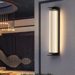 udendørs væglampe 45/60/75cm led væglampe 40w ip65 vandtæt moderne enkle belysningsarmaturer matsort væglampe til haven baggård...