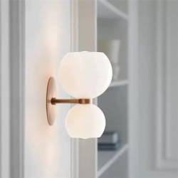 led væglampe varmt hvidt glas 24cm moderne led baggrund væglampe stue soveværelse sengekant indendørs væglampe lysende lampet 1...