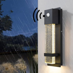 udendørs krystal væglampe vandtæt altan gang gang villa lampe havelåge indgang enkel led sensor lampe