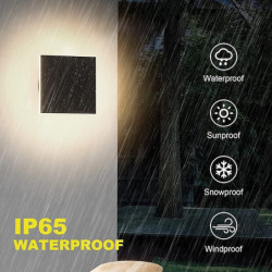led udendørs/indendørs væglampe ip65 vandtæt 5,9″ akryl aluminium 18w 3000-6000k vægbelysning 1500-1600lm ac