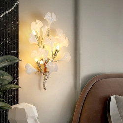 led væglampe indendørs blomsterdesign hvid metal væglampe moderne minimalistisk stil aluminium stue soveværelse korridor væglampe