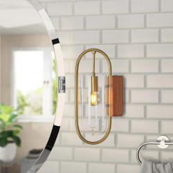 væglampe minimalistisk design væglampe, klar glas lampeskærm væglampe, dekorativ væglampe til soveværelse stue baggrund væglampe