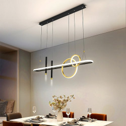 1-lys 108cm led pendel cirkel design enkelt design metal moderne stil stilfuld malet finish kontor spisestue stue lys