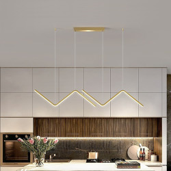 led pendel 90cm ø lys dæmpbar linje design aluminium stilfuld minimalistisk malet finish nordisk stil spisestue køkken lys kun...