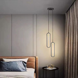 15cm pendel lanterne design pendel lys metal malet finish moderne
