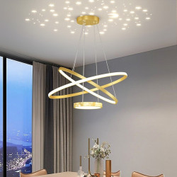 ny designer bar stjernehimmel restaurantlampe moderne simpel nordisk lys luksus net rød bord- og spisestuelampe