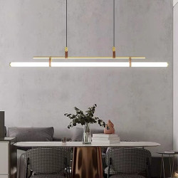 80cm led pendel moderne linje design kæde justerbar hængelampe til køkken spisestue stue sort og guld
