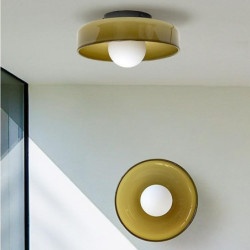 led loftslampe væglampe indendørs 1-lys 25cm glasformer flush mount lys sceilling lys til korridor veranda bar kreativ hems...
