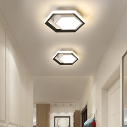 25cm LED loftslampe moderne nordisk veranda lys korridor gang sekskant geometriske figurer indbyggede lys metal LED