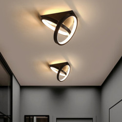led loftslampe 1-lys 22 cm ringdesign indbygningslys metal loftslys til korridor veranda bar kreativ loft balkonlamper varm...