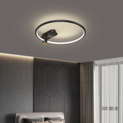 led loftslampe dæmpbar 55cm geometriske former flush mount lys metal stilfuld malet finish moderne moderne