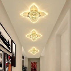 20cm LED loftslampe krystal veranda lysgangskorridor lampe moderne blomst Desgin indbygningslys metal galvaniseret