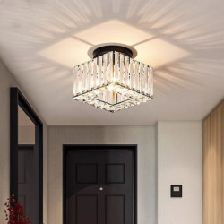 23cm loftslamper led krystal gang lys veranda lys firkantet metal malet finish moderne