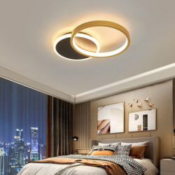 led loftslys cirkel design 35cm loftslampe moderne kunstnerisk metal akryl stil trinløs dæmpning soveværelse malet finish lys...