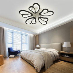 led dæmpbar loftslampe 5-lys 60cm moderne lysekrone nordisk stil akryl loftpanellampe minimalistisk lagdelt design stue...