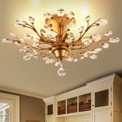 62 cm lysekrone klynge design loftslampe led flush mount lys metal antik messing elegant og luksuriøst ce-certificeret...