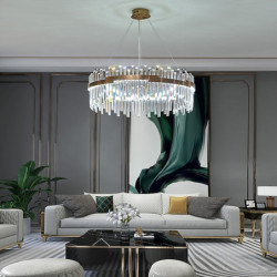 60cm unikt design lysekrone led pendel lys krystal aluminiumslegering nordisk stil stue spisestue
