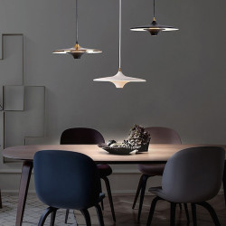 pendel kreativ flyvende tallerken nordisk indretning lysekroner, minimalistisk stil led hængende lysarmatur, spisestue...